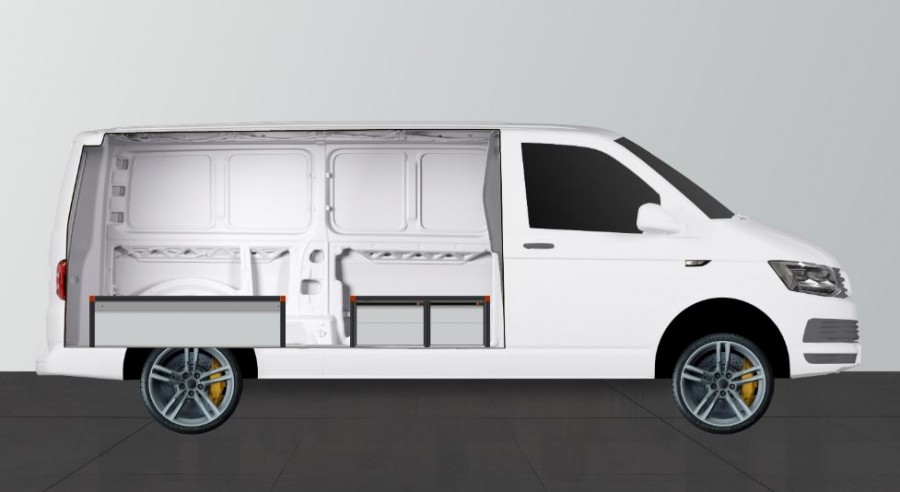 Unterflur H34 mit 4 Schubladen VW Transporter L2 | Work System