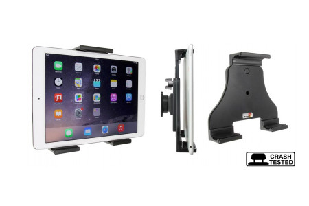 Support de fixation pour tablette avec ou sans coque, d’une hauteur comprise entre 140 et 195 mm, d’une épaisseur max. de 25 mm.