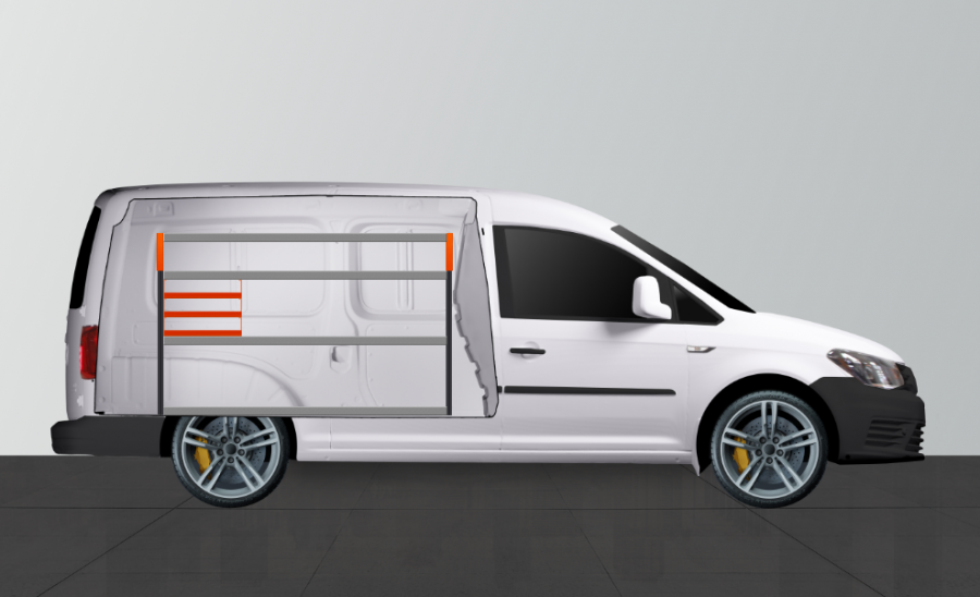 V-SS3 Fahrzeugregal für VW Caddy Maxi | Work System