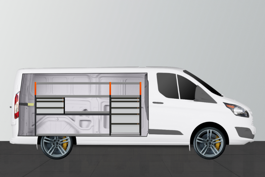 V-ADV FAHRZEUGREGAL FÜR Ford Custom L2H1 | Work System