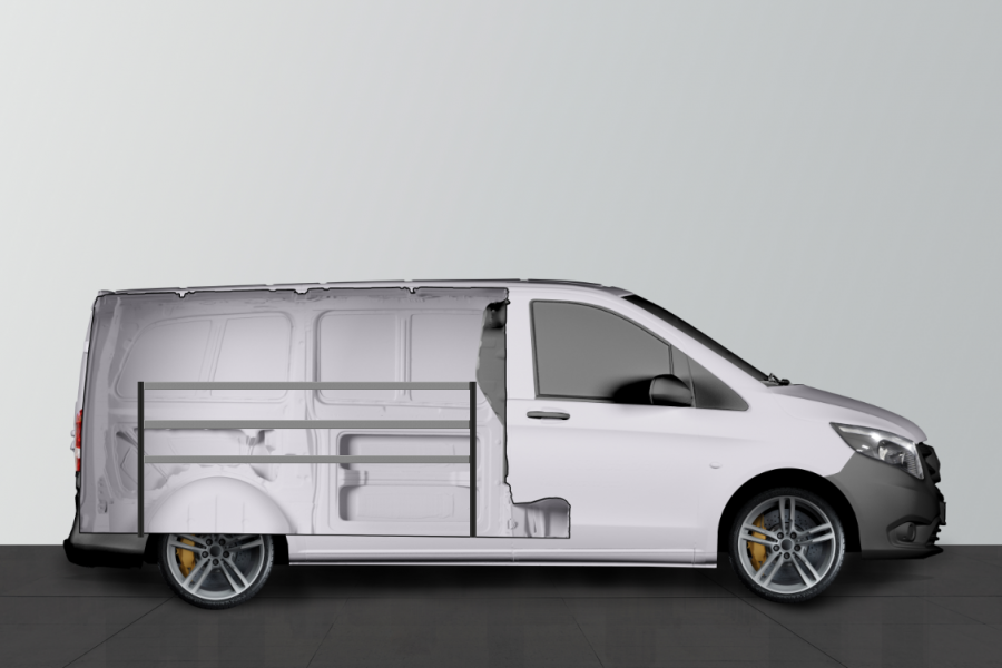 V-ECO Fahrzeugregal für Mercedes Vito Kompakt | Work System