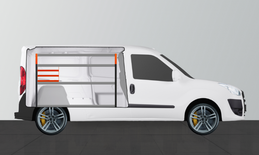 V-SS3 Fahrzeugregal für Fiat Doblo & Opel Combo L2 | Work System