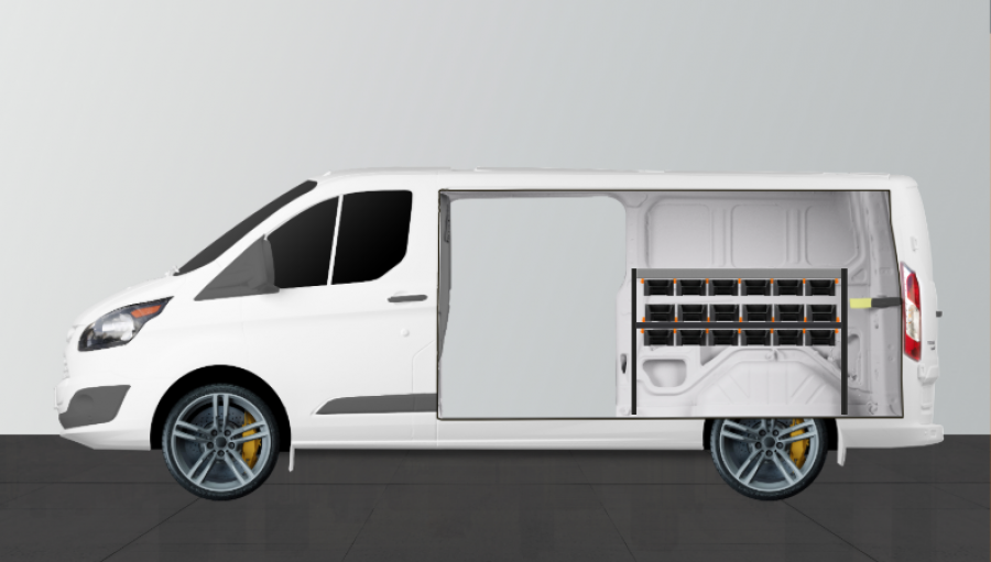 H-Rack Fahrzeugregal für Ford Custom L2H1 | Work System