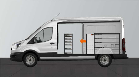 Aménagement WORK6 pour Ford Transit L3H2