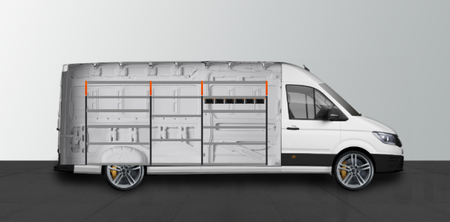 V-BASIC+ FAHRZEUGREGAL FÜR Ford Transit L4 | Work System