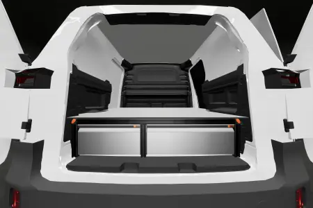 Double plancher, H : 272 mm, 3 tiroirs pour Volkswagen ID Buzz Cargo avec paroi Standard confort