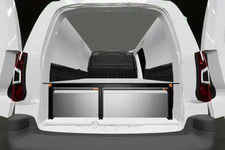 Double plancher H: 342mm 3 tiroirs pour Berlingo, Combo, Partner & Proace City L2 avec paroi de série